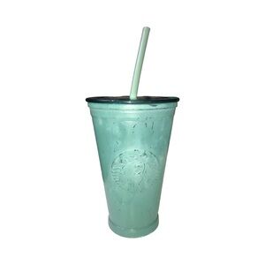 Starbucks 16 oz recycled green glass cold cup tumbler